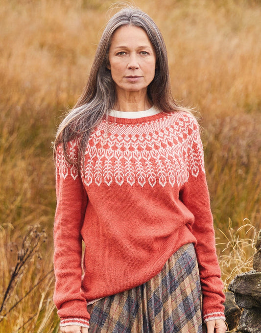 Knitting Pattern 10131 - FAIRISLE YOKED SWEATER IN SIRDAR COUNTRY CLASSIC 4 PLY