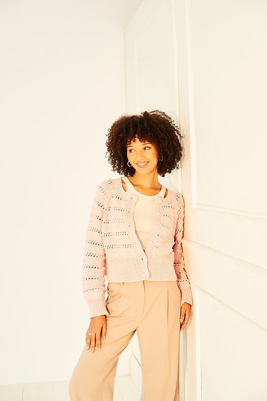 Knitting Pattern 10157 - Cardigans in Soft Pastels Aran