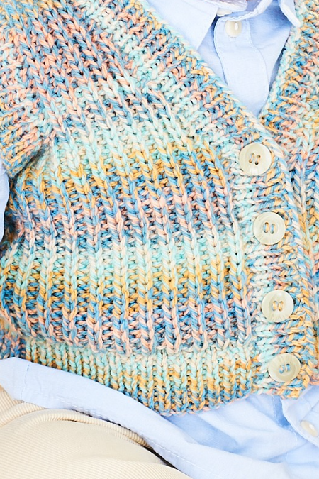 Knitting Pattern 10166 - Cardigan & Waistcoat in Bambino DK, Soft Baby Easy Stripes DK
