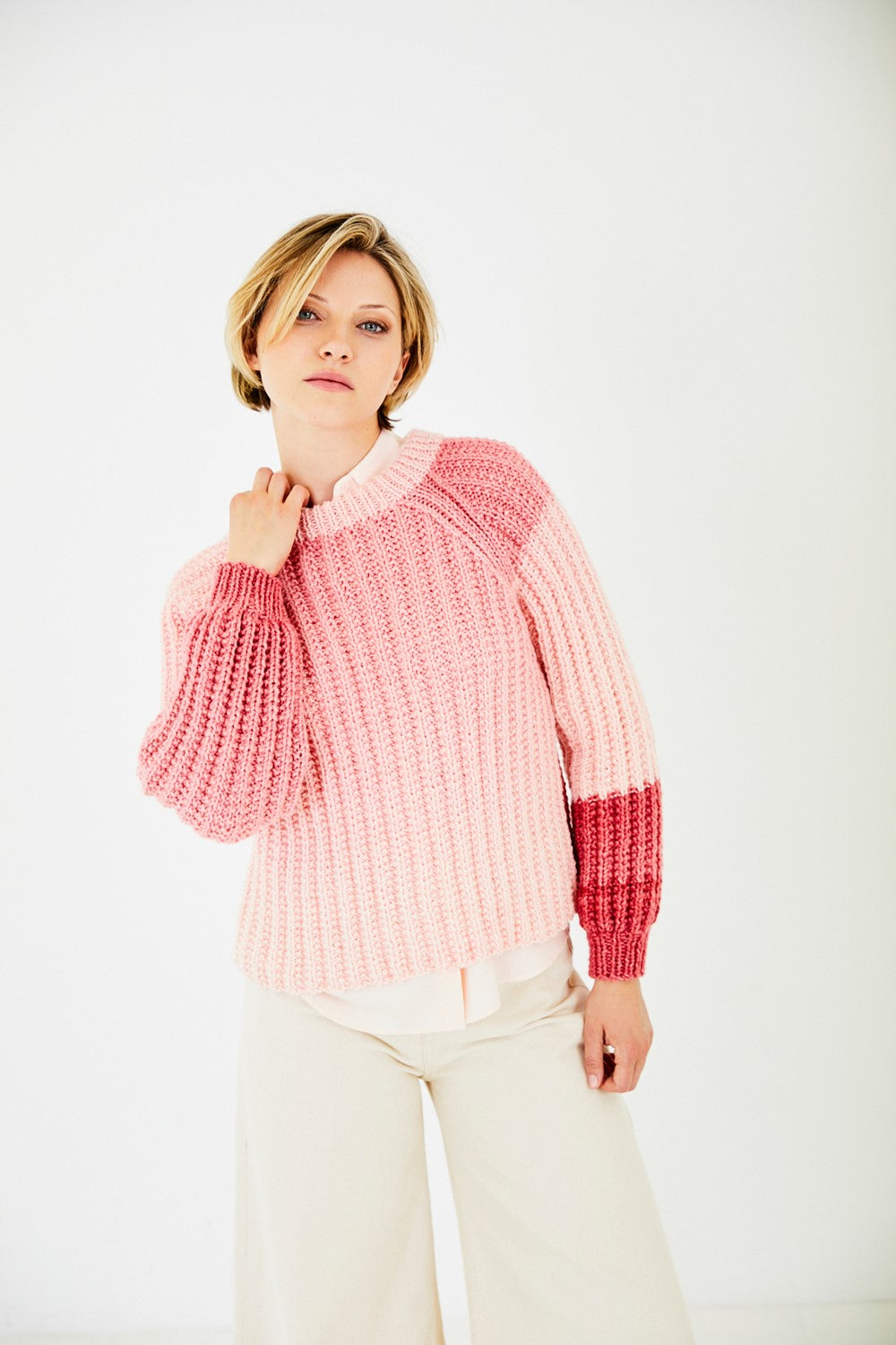 Knitting Pattern 10187 - Sweater, Headband & Scarf in Horizon Chunky