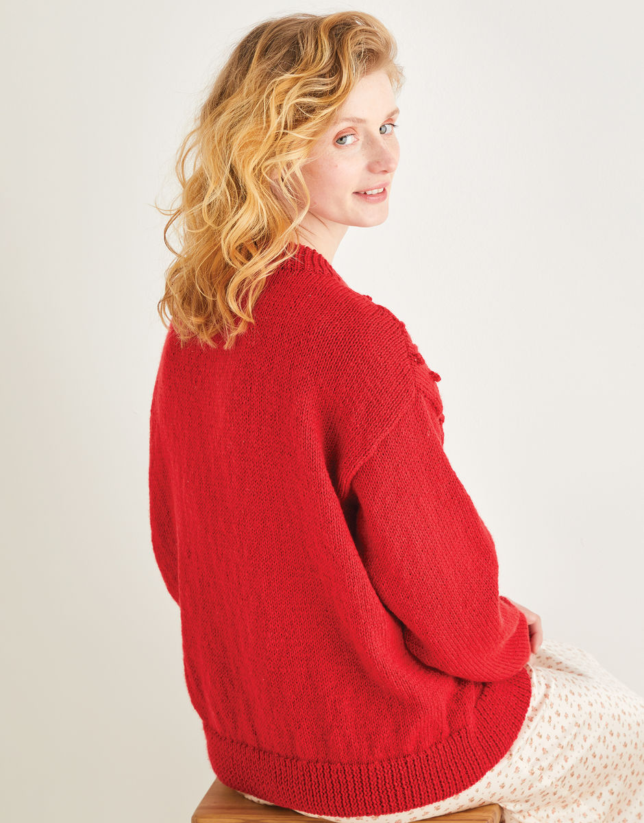 Knitting Pattern 10197 - LACE AND BOBBLE TEXTURED SWEATER IN SIRDAR COUNTRY CLASSIC DK