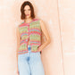Knitting Pattern 10210 - Waistcoat & Cardigan in Colour Burst & Cotton Twist DK