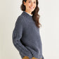 Knitting Pattern 10225 - FISHERMAN'S RIB AND CABLE SWEATER IN HAYFIELD BONUS ARAN WITH WOOL