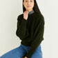 Knitting Pattern 10331 - BALLOON SLEEVE CROP SWEATER IN HAYFIELD SOFT TWIST