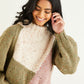 Knitting Pattern 10345 - INTARSIA COLOUR BLOCK SWEATER IN HAYFIELD BONUS CHUNKY TWEED