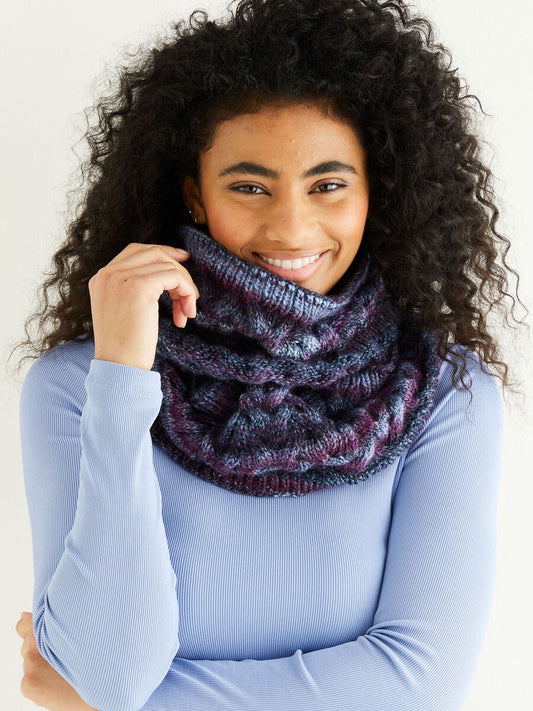 Knitting Pattern 10348 - CABLE COWL IN SIRDAR JEWELSPUN ARAN