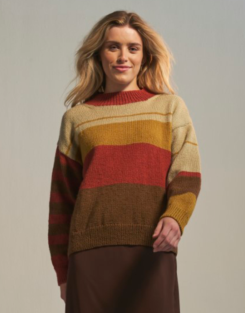 Knitting Pattern 10770 - ATMOSPHERE SWEATER KNITTING PATTERN IN SIRDAR LOVEFUL 100% RECYCLED ACRYLIC