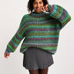 Knitting Pattern 10800 - SEMI-PRECIOUS SWEATER KNITTING PATTERN IN JEWELSPUN WITH WOOL CHUNKY