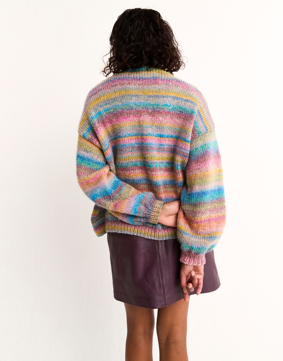 Knitting Pattern 10801 - HEALING CRYSTAL CARDIGAN KNITTING PATTERN IN JEWELSPUN WITH WOOL CHUNKY