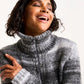 Knitting Pattern 10802 - QUARTZ ZIP COLLAR JUMPER KNITTING PATTERN IN JEWELSPUN WITH WOOL CHUNKY