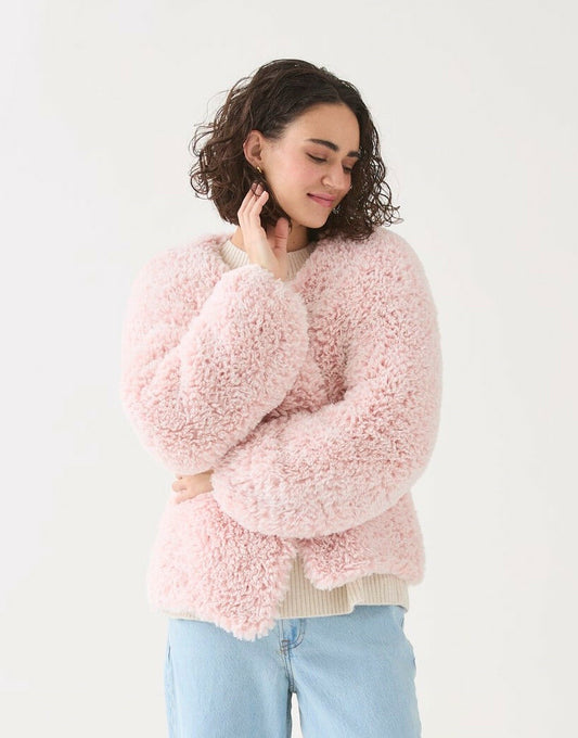 Knitting Pattern 10812 - CUTE JACKET IN SIRDAR ALPINE FUR EFFECT