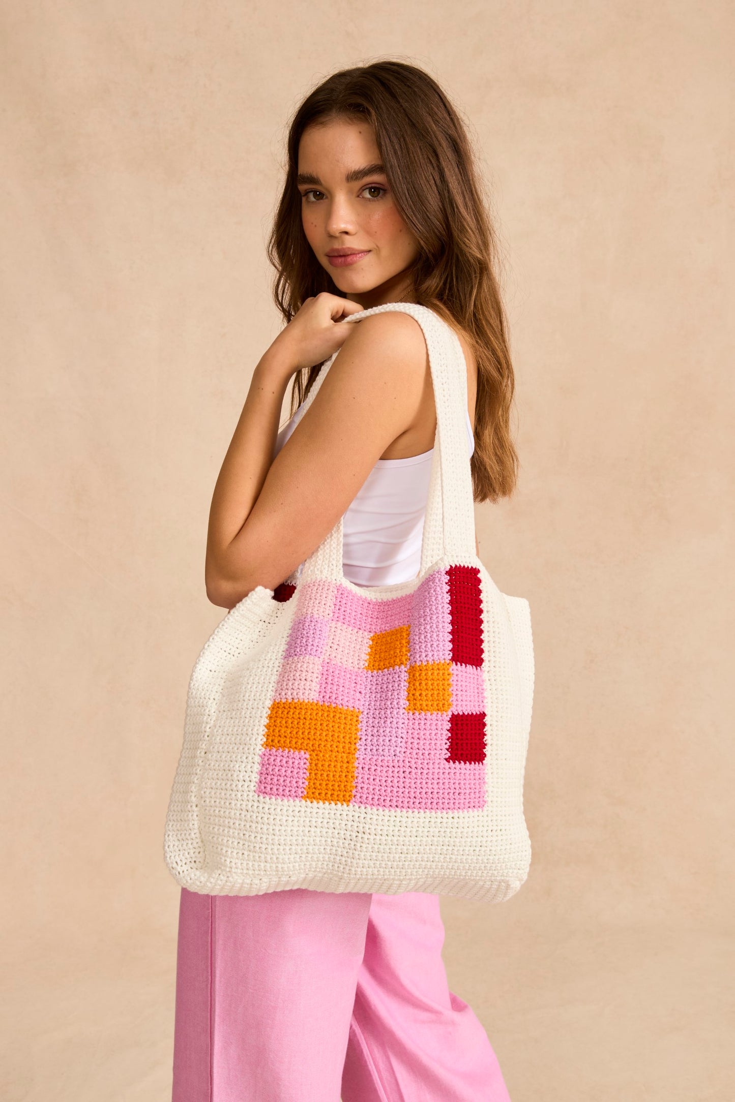 Crochet Pattern 10836 - All's Square in Love Tote in Stories DK