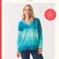 Knitting Pattern 10845 - Truly Madly Deep V Sweater in Jewelspun Ombre Aran