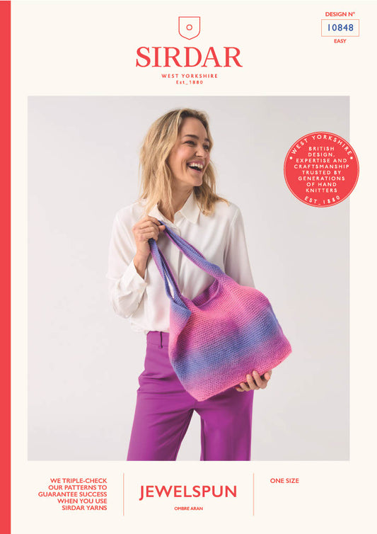 Crochet Pattern 10848 - Totally Crochet Tote in Jewelspun Ombre Aran