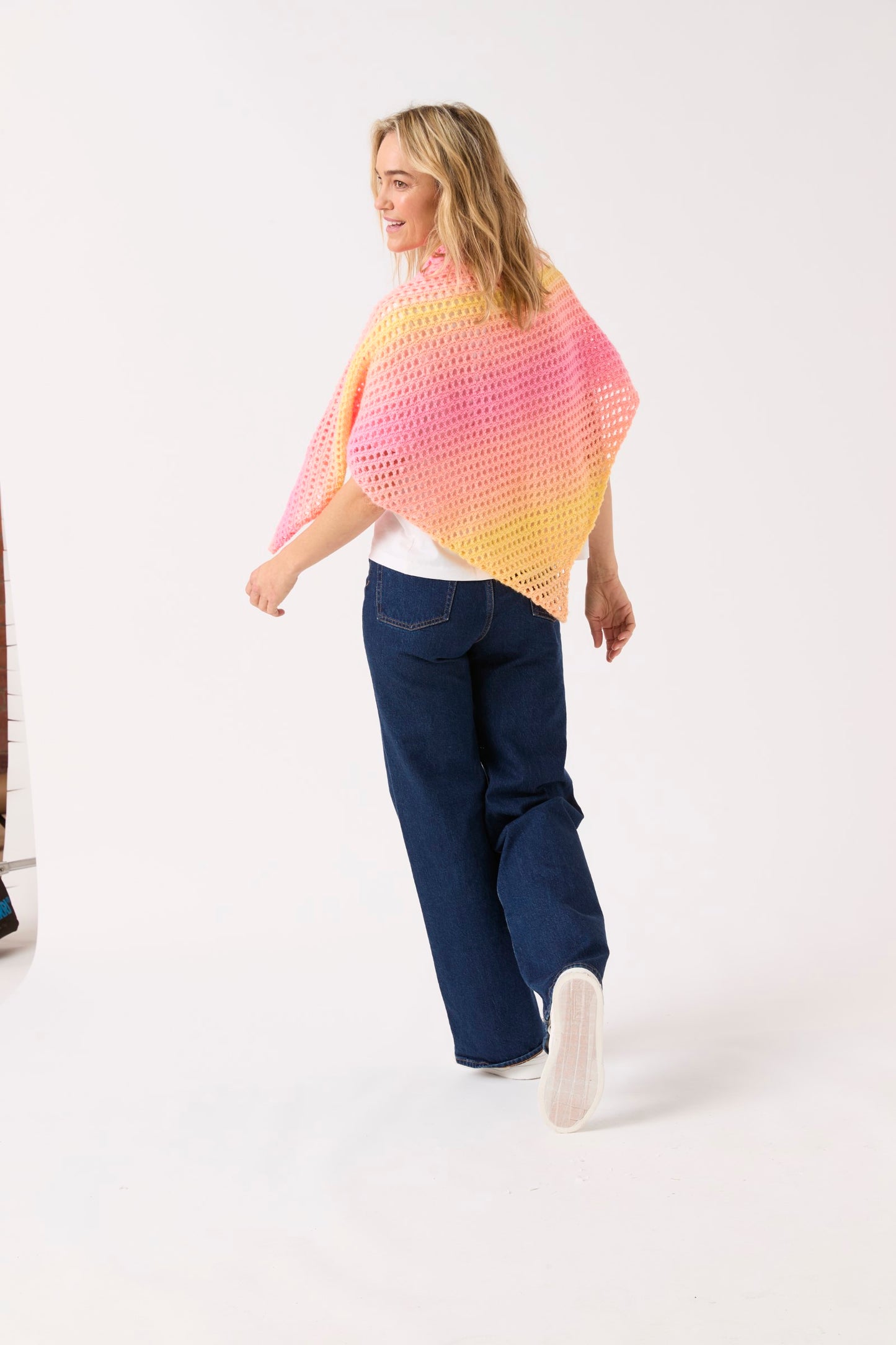 Crochet Pattern 10849 - Crochet Shawl in One in Jewelspun Ombre Aran