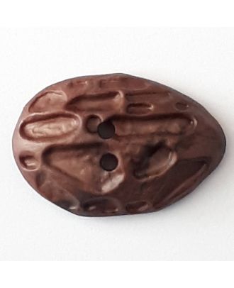 2 Hole Button - 30mm - Brown