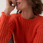 Knitting Pattern 10909 - Trumpet Flower Rib Sweater in Loveful Bio Blend DK