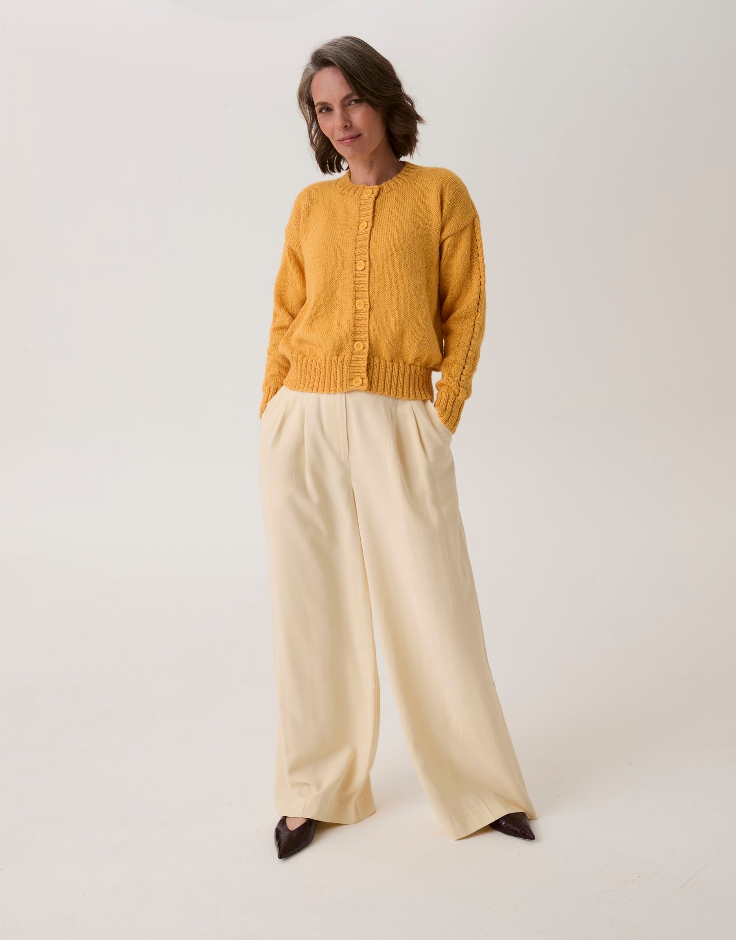 Knitting Pattern 10912 - Lacewing Sleeve Cardigan in Loveful Bio Blend DK