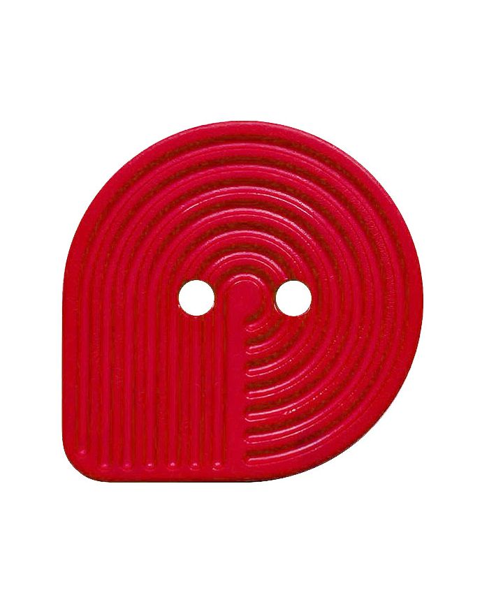 2 Hole Button - 32mm - Retro - Red