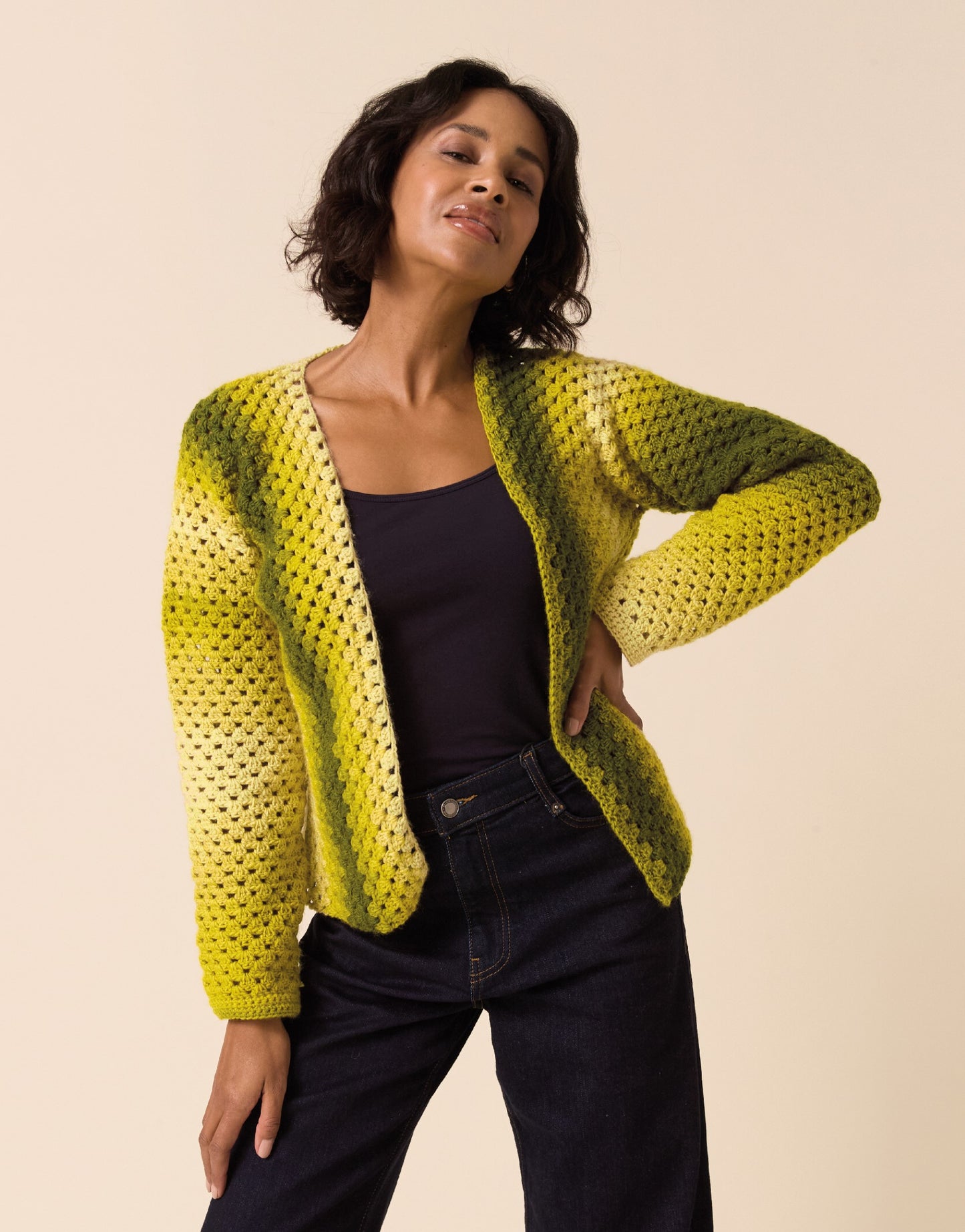 Crochet Pattern 10925 - Colour Pulse Crochet Jacket in Jewelspun Ombre Aran