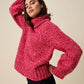 Knitting Pattern 10947 - Meld Roll Neck Sweater in Bonus Marl Chunky
