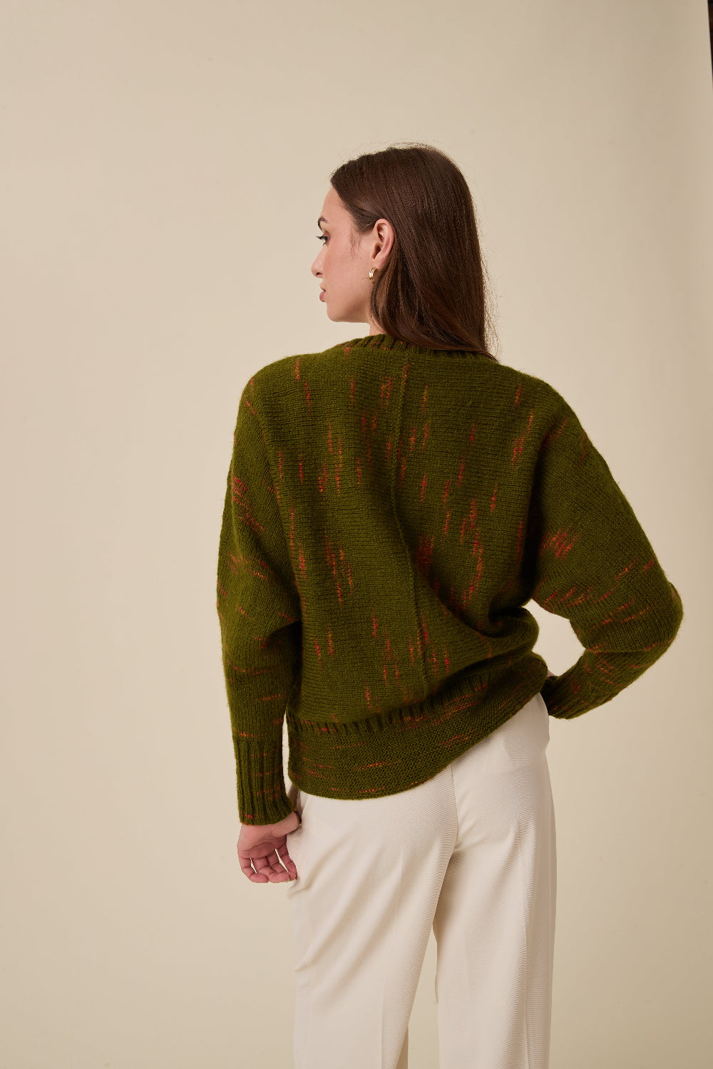 Knitting Pattern 10963 - Glimmer Sideways Sweater in Embers DK