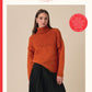 Knitting Pattern 10964 - Comet Roll Neck Sweater in Embers DK