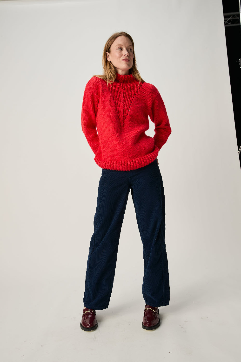 Knitting Pattern 10966 - Rise High Neck Sweater in Bio Blend Chunky