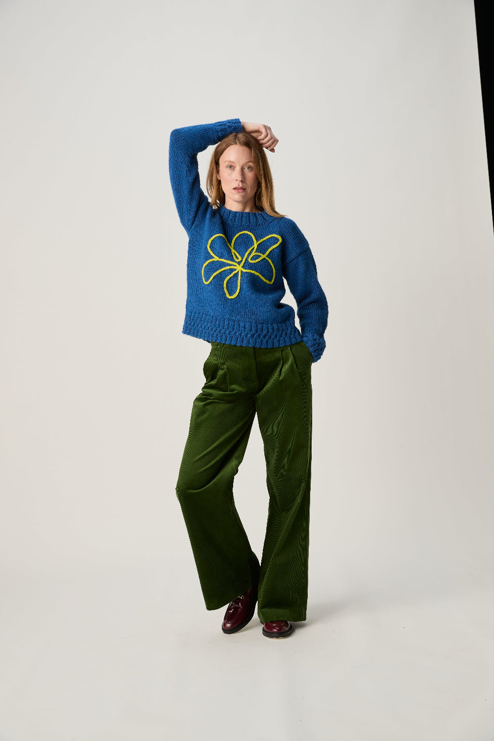 Knitting Pattern 10968 - Honeycomb Hem Sweater in Bio Blend Chunky
