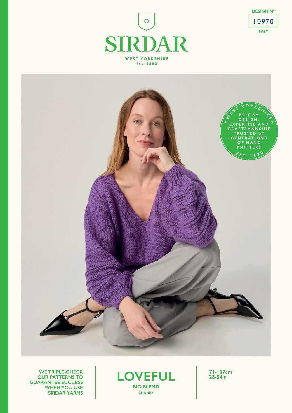 Knitting Pattern 10970 - Perennial Sweater in Bio Blend Chunky