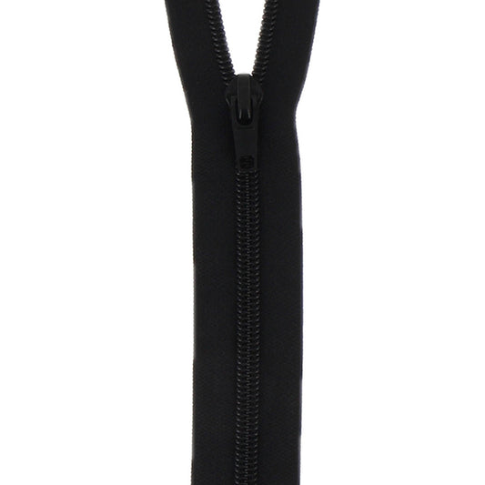 Heavy Weight - Nylon Open Ended Zip - BLACK - 10"/25cm