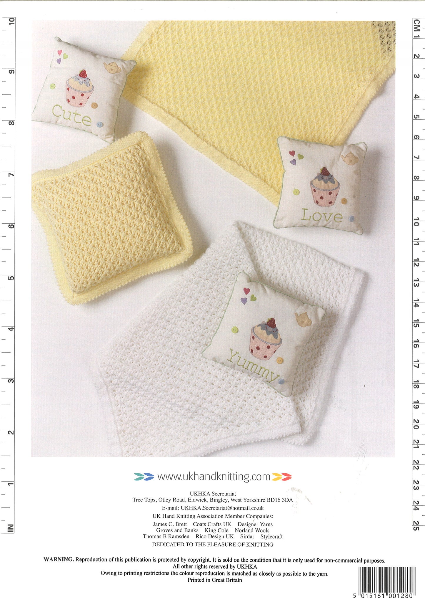 Knitting Pattern UKHKA/128 - Blankets & Cushion in DK