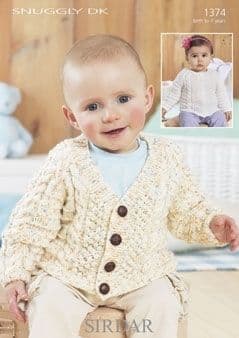 Knitting Pattern 1374 - Cardigans in Snuggly DK