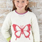 Knitting Pattern 7258 - Girls & Womans Butterfly Sweater in DK