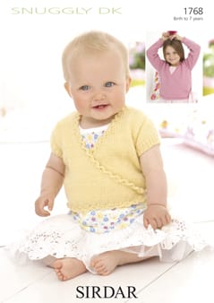 Knitting Pattern 1768 - Ballet Style Wrap Cardigans in Snuggly DK