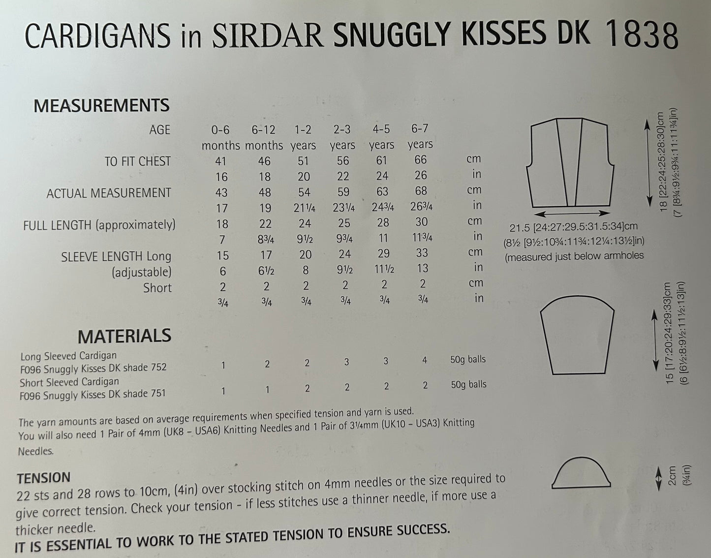 Knitting Pattern 1838 - Tie-Front Bolero style Cardigan in Snuggly Kisses DK