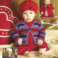 Knitting Pattern 1868 - Baby Girls Striped & Plain Cardigans & Beret in Snuggly Baby Bamboo DK