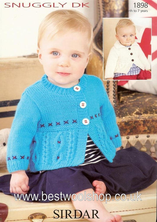 Knitting Pattern 1898 - Cardigans in Snuggly DK