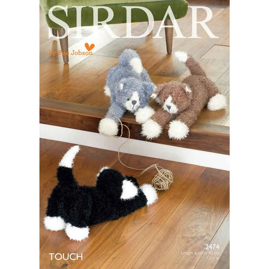 Knitting Pattern 2474 - Cats in Sirdar Touch
