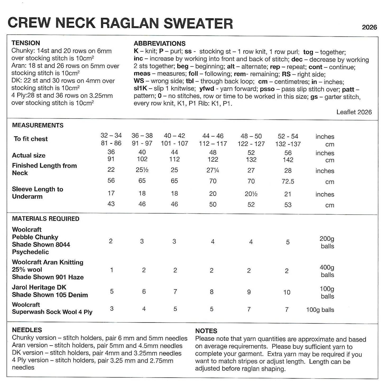 Knitting Pattern 2026 - Jumper in Chunky, Aran, DK, or 4 Ply