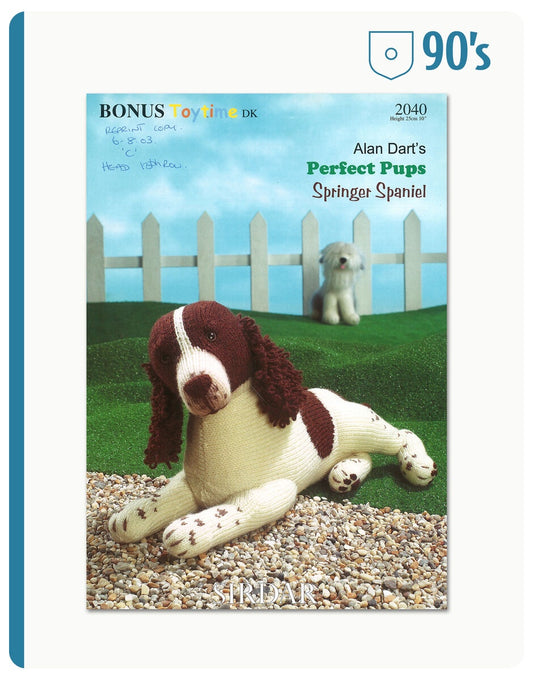 Knitting Pattern 2040 - Springer Spaniel Toy in Toytime DK