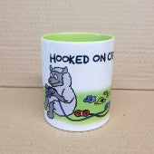 COLOURED MUG - KNITTING & CROCHET THEMED - Various Designs