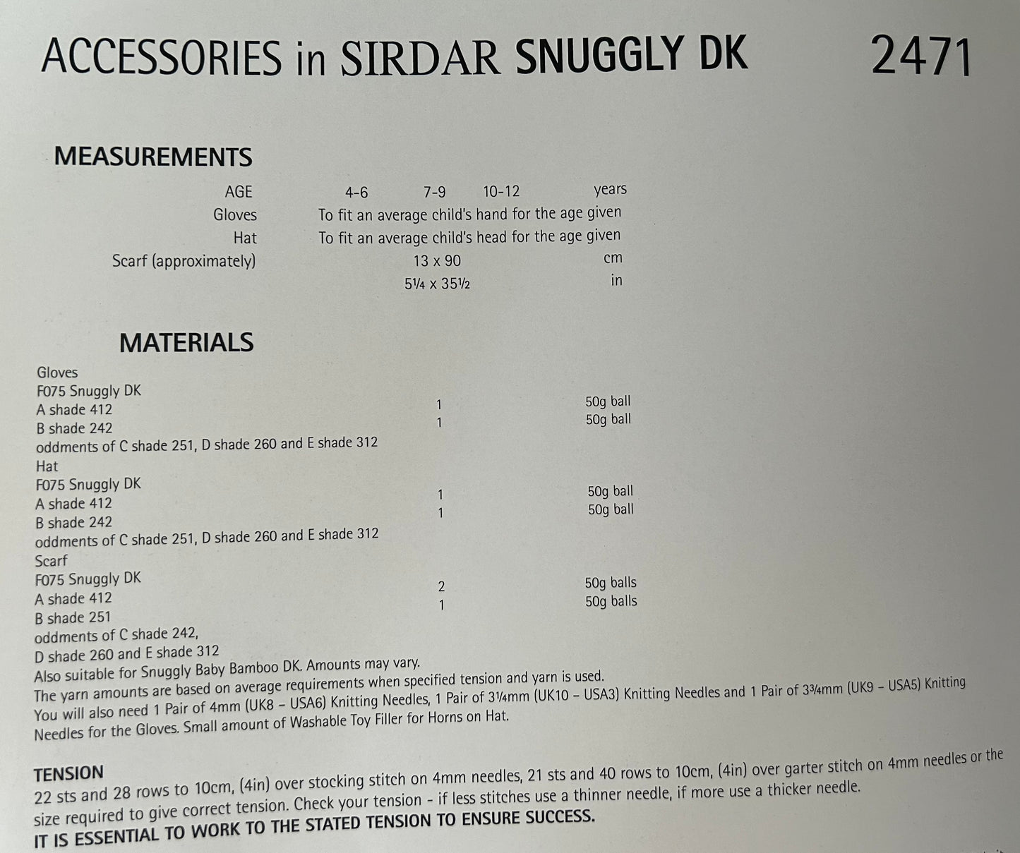 Knitting Pattern 2471 - MONSTER Accessories in Snuggly DK
