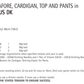 Knitting Pattern 2485 - Baby Dolls Pinafore, Top, Cardigan & Pants in Bonus DK