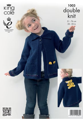 Knitting Pattern 1003 - Pudsey Bear Sweater & Jacket in DK - Children In need