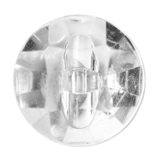 Button with Shank - Clear Diamond Effect - 2 Sizes Available