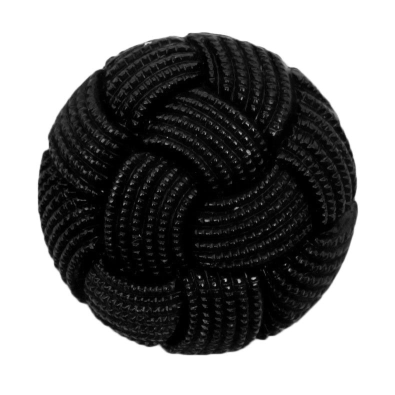 Button with Shank - 25mm - BLACK