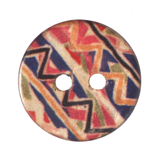 2 Hole Button - 18mm - Coconut Multi