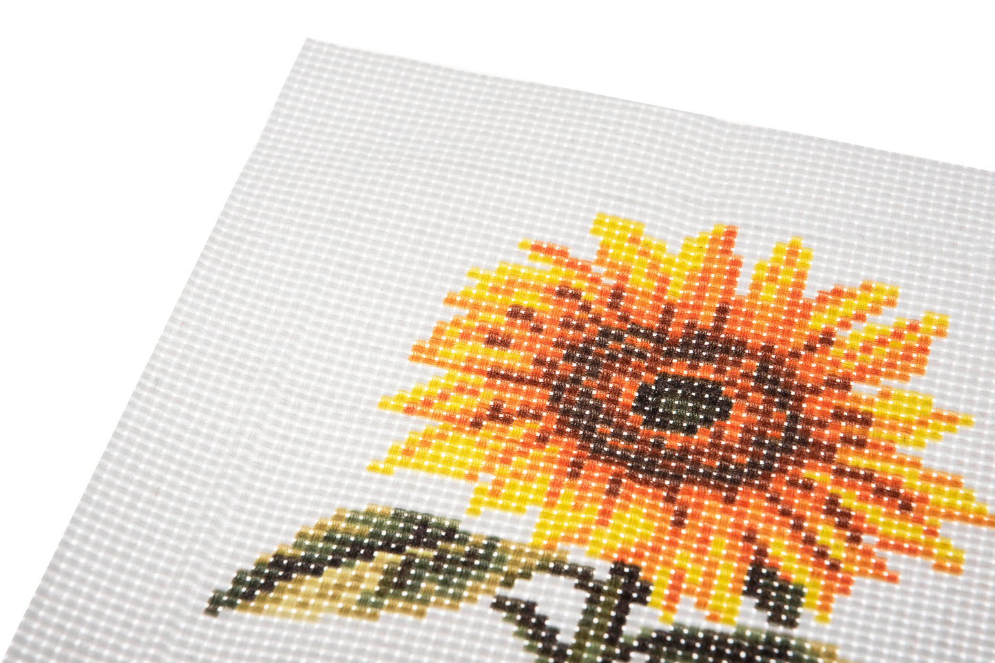 PRINTED - NO COUNT- Mini Cross Stitch kit - Sunflower