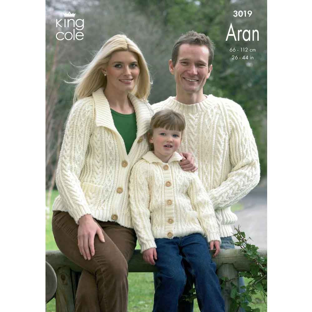 Knitting Pattern 3019 - Sweaters & Cardigans in Fashion Aran